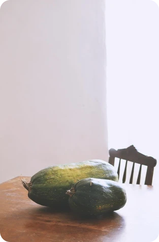 Abóboras acabadas de colher na quinta Biogoods