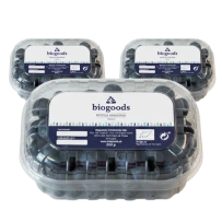 Embalagens de mirtilos biológicos Biogoods
