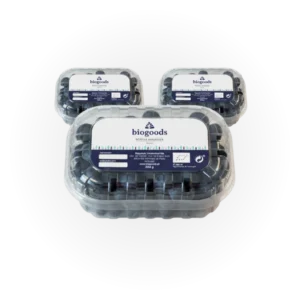 Embalagens de mirtilos biológicos Biogoods